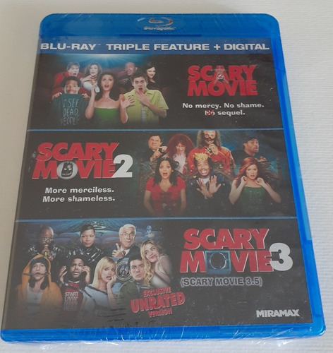 Triple Feature Scary Movie Blu-ray Nuevo Original