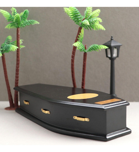 .s Adorno De Ataúd En Miniatura De Madera 1/12, Muebles De