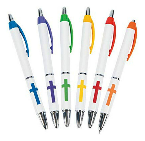 Esfero - Christian Cross Grip Religious Pens (bulk Set Of 24