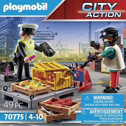 Set De Playmobil Control Aduanero 70775 ( 49 Piezas)
