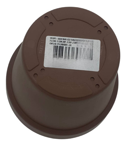 Vaso Redondo Bari Eco (10x9) Cor Tabaco Okla