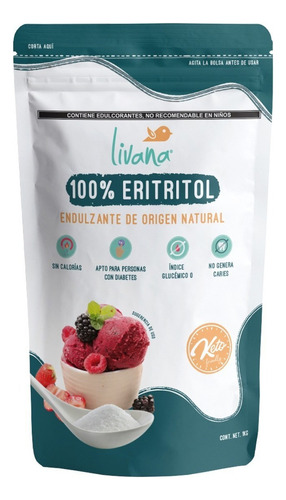 Eritritol Puro 1 Kg, Marca Livana