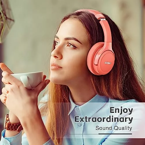 Auriculares inalámbricos Bluetooth sobre la oreja 65H tiempo de  reproducción HiFi Auriculares estéreo con micrófono y modos 6EQ plegables  Bluetooth