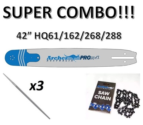 Kit Sabre Archer 42 Hq61/162/268/288 + Corrente + 3 Limas