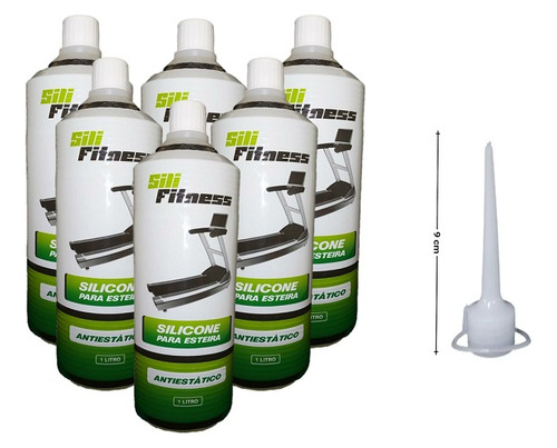 Kit 6 Litros Silicone Lubrificante P/ Esteira Sili Fitness 