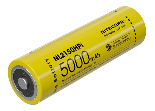 Bateria 21700 Nitecore Nl2150hpi 5000mah 3.7v Protegida