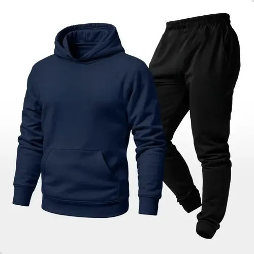 Conjunto Calça+blusa De Moletom Unissex Inverno Canguru