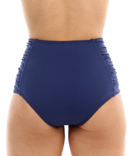 Biquíni Calcinha Hot Pants Cós Alto E Lateral Larga Drapeada