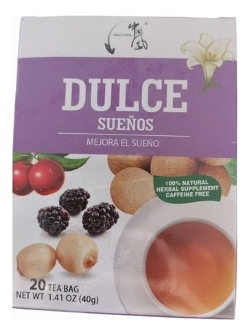 Te Relajante Dulces Sueños 20 Saquitos