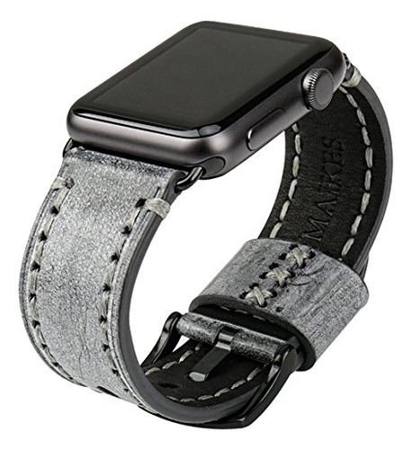 Rezero Banda De Cuero Compatible Apple Watch 42mm, Genuine L