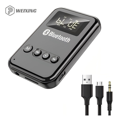 Transmisor/receptor Bluetooth 5.0 Lcd Para Pc Tv Bocina Weixing