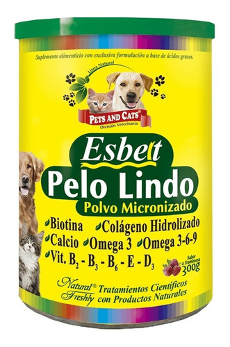 Vitamina En Polvo Esbelt Pelo Lindo X 300g Perro Y Gato 