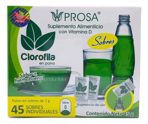 Clorofila En Polvo 45 Sobres Prosa