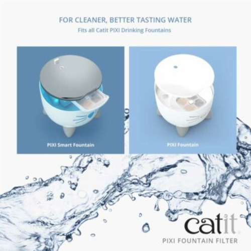 Filtro Repuesto Fuente Pixi Catit Caja X 3u. Agua Fresca Color Blanco