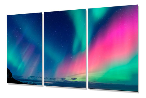 Cuadro Trip 60x90 Aurora Boreal Paisajes Increibles M2