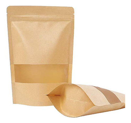 Moretoes 72pcs Stand Up Pouches, Kraft Paper Bags 9t8kl