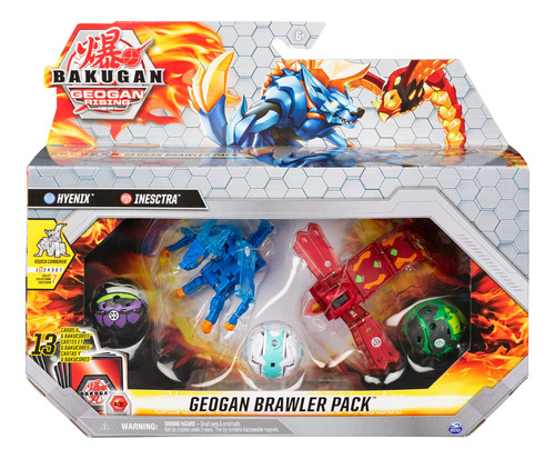 Bakugan Geogan Brawler - Paquete De 5, Exclusivo Hyenix E I.