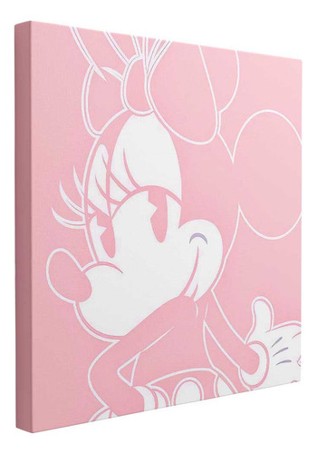 Cuadro Minnie, Silueta Rosa En Pose Elegante 85x85