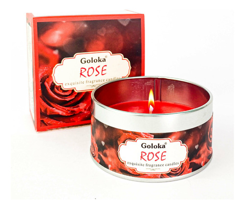 Vela Aromática Perfumada Decorativa Goloka 70g Fragrância Rose