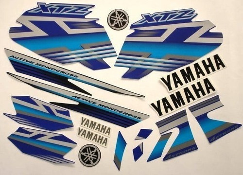 Kit Adesivo Jogo Faixas Yamaha Xtz 125 2009 Azul