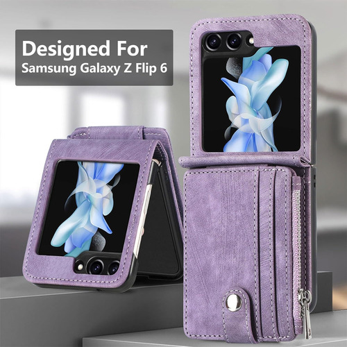 Funda Para Samsung Z Flip 6 5 4 3 Case Cartera Tarjetero Antigolpes
