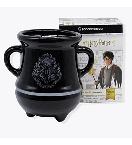 Imagem 2 de 2 de Caneca 3d Caldeirão Poção Hogwarts | Dourada | Harry Potter