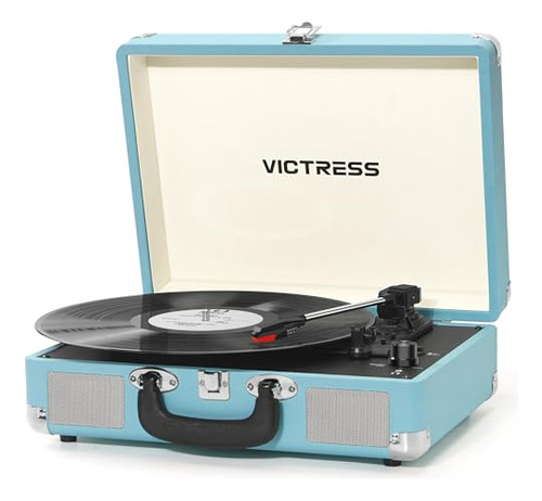 Pack Tocadiscos Porttil Bluetooth Con Grabacin Y Altavoces
