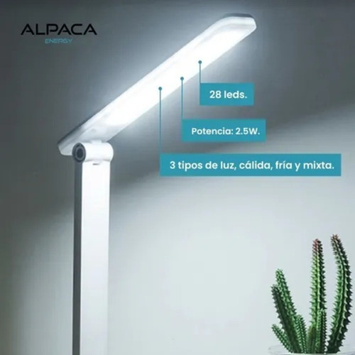 Imagen 3 de 5 de Lámpara Velador Portátil Escritorio C Batería Recargable Usb