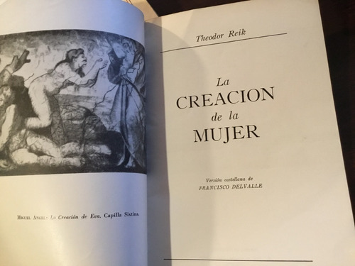 Theodor Reik La Creación De La Mujer Mito Adán Eva 1962 (Usado)