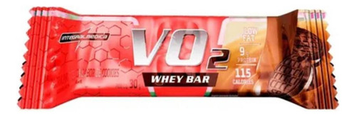 Suplemento em barra Integralmédica  VO2 Whey Bar proteína Whey Bar sabor  cookies & cream em caixa 24 un