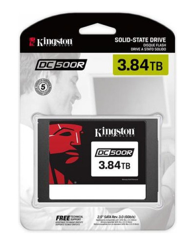 Ssd Kingston Dc500r Sata 3.84tb Data Center Sedc500r/3840g