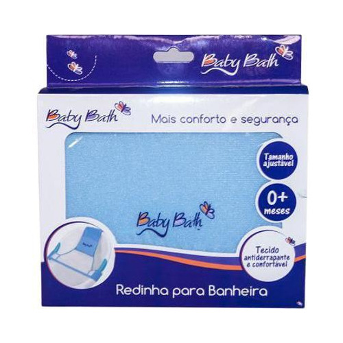 Redinha Para Banheira Azul Baby Bath