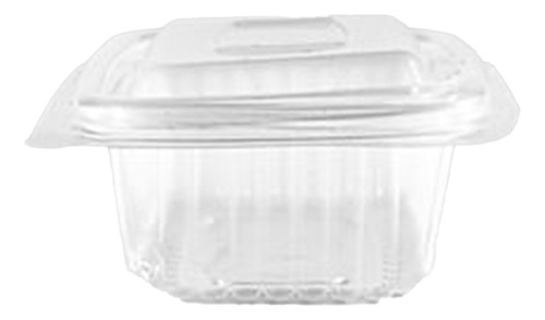 Bandejas Descartables 250ml | 101 | C/tapa Bisagra | 100u Transparente