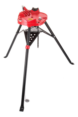 Soporte De Trípode Con Tornillo De Cadena Para Tuberías 6 Color Rojo