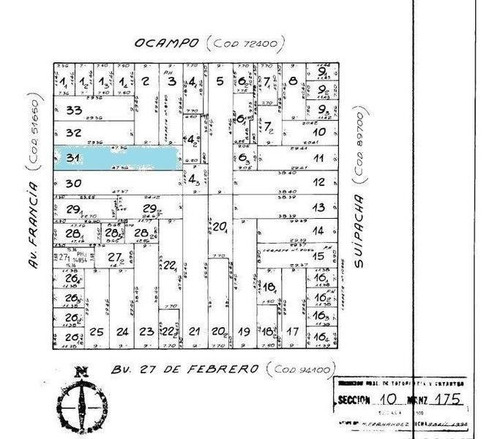 Imagen 3 de 4 de Venta Lote Ideal Construcción Edificio, Francia 2500 - Gazze