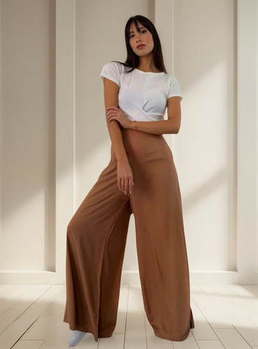 Maxi Palazo Pantalon Oxford Super Amplio Frisa X Talles