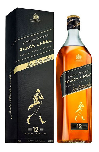 Imagem 1 de 6 de Whisky Johnnie Walker Black Label 12 Anos Com Caixa 750ml