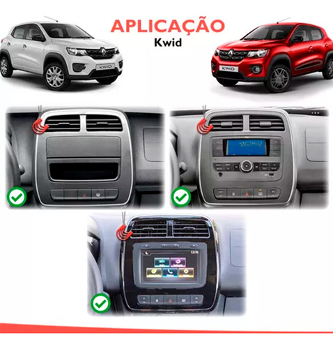 Kit Multimidia Android Kwid 2017 A 2023 Moldura + Camera Ré