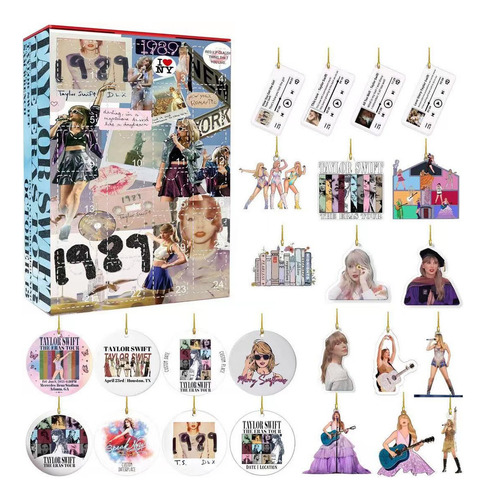 Caja Con Colgante Acrílico Taylor Alison Swift, 24 Piezas