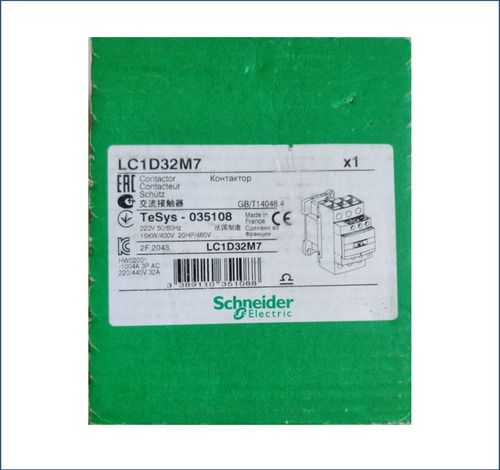 Contactor Lc1d32m7 3 Polos Ac-3 220 Vca 32 Amperes