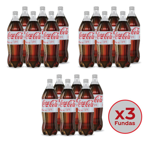 3 Packs Refresco Coca-cola Light 1,5 Lt X6 Un