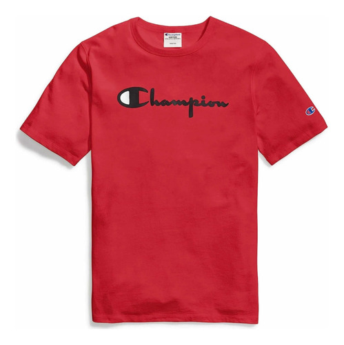 Playera Champion Heritage Original Manga Corta En Rojo