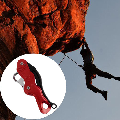 Descensor De Parada De Escalada En Longitud 18,6 Cm Rojo