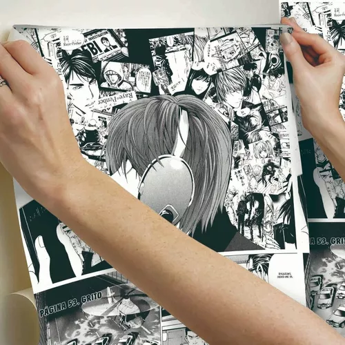 Papel De Parede Adesivo Lavável Anime Mangá Death Note