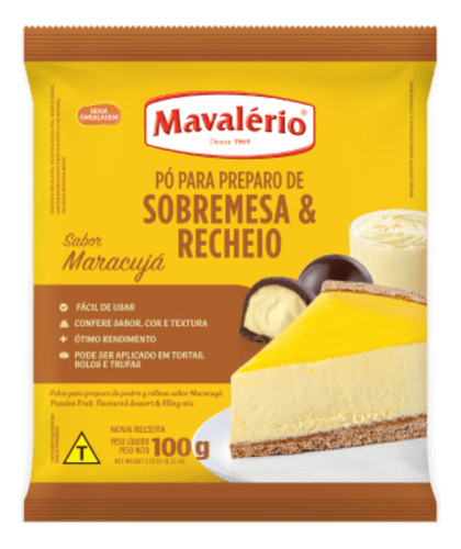 Pó Preparo Para Sobremesa Maracujá 100g Mavalério 