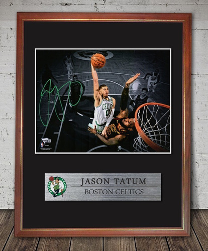 Nba Jason Tatum Foto Firmada Enmarcada Boston Celtics