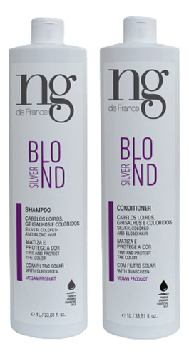 Ng De France Shampoo Silver Blond 1l + Cond. Silver Blond 1l