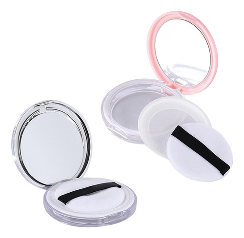 2 Contenedor De Polvo Compacto De 2 Uds Con De Malla De