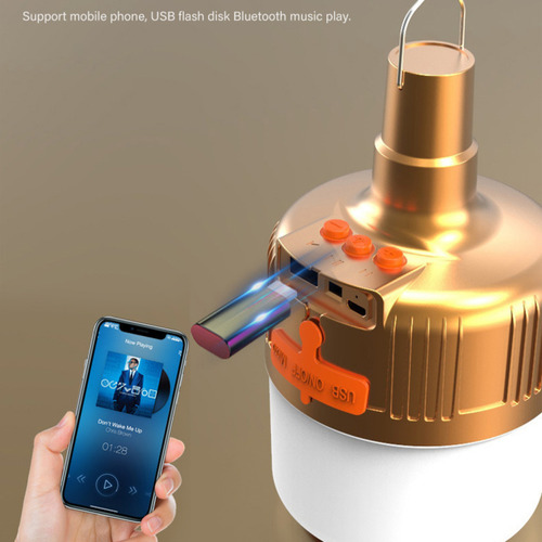 Luz De Carpa Con Altavoz Bluetooth Para Acampar Al Aire Libr