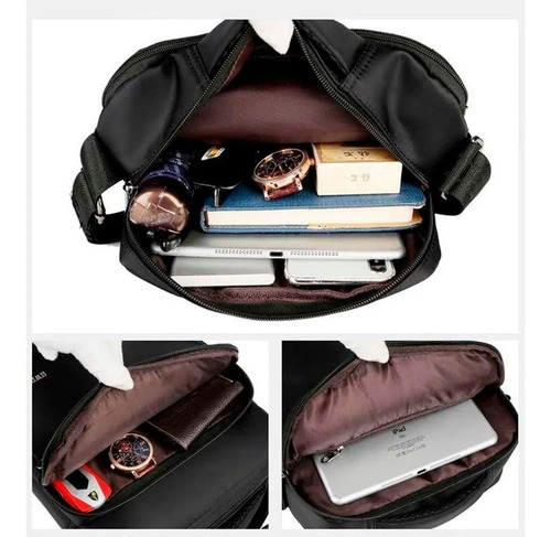 Imagen 6 de 7 de Bolsa Mariconera Impermeable Bolso Cruzado Para Caballeros